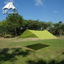 Refugio solar con revestimiento de silicona 3F UL Grear 15D, tienda de campaña impermeable para acampar, senderismo, al aire libre, Anti-UV, 16 puntos, 3 tamaños 2024 - compra barato
