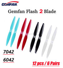 Gemfan-hélice de 2 palas para Dron teledirigido, 12 pares/6 pares, 7042x7,0/4,2 6042x6,0 PC, 5mm, de montaje, FPV 2024 - compra barato