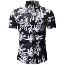 Mens Summer Beach Hawaiian Shirt 2019 Brand Short Sleeve Plus Size Floral Shirts Men Casual  Clothing Camisas 26 color Size 3XL 2024 - buy cheap