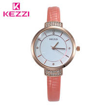 KEZZI Brand Luxury Crystal Women Watches Big Dial Femail Watch Imitation Leather Strap Ladies Dress Wristwatch relogio feminino 2024 - buy cheap