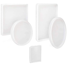 5 Pack Big Design Resin Molds Silicone Jewelry Casting Molds Coaster Molds For Resin Jewelry Making Diy Craft, Include Round, 2024 - buy cheap