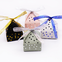 10pcs/lot Creative Pyramid Bronzing Candy Box Wedding Favor Boxes Gift Box Party Supplies Baby Shower Birthday Favors Gift 2024 - buy cheap