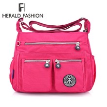 Herald Fashion Women Messenger Bags Quality Nylon Waterproof Handbag Female Shoulder Bag Vintage Hobos Ladies' Crossbody Bags 2024 - buy cheap