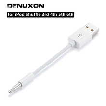 Top 3.5mm Jack AUX to USB 2.0 Data line Sync Audio Adapter Cable for Apple iPod Shuffle 3rd 4th 5th 6th gen MP3 MP4 Player Cord 2024 - buy cheap