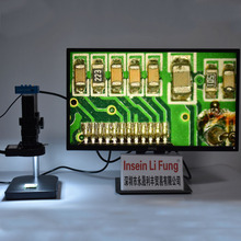 Microscópio industrial com câmera c + zoom de 10x-180x, lente de montagem c + luz de led + suporte, 20mp, 1080p, 2k, 4k, 60fps, hdmi, usb 2024 - compre barato