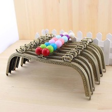 Antique Brass Ring Big M-shaped Kiss Clasp 26CM Candy Bead Multicolor Metal Purse Frame DIY Handle Bag Accessories Obag Handle 2024 - buy cheap