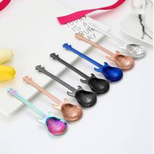 304 Stainless Steel Coffee Spoon Ice Bar Music PUB Guitar Spoons Tea Spoon Flatware Drinking Tools Kitchen Gadget 2024 - buy cheap