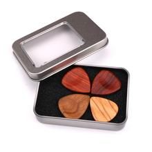 4pcs Wooden Guitar Picks + 1pcs Storage Box Case Plectrums Picks Set For Guitar Bass Ukulele Banjo Accessories Guitarra Gifts 2024 - buy cheap