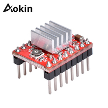 Aokin A4988 Driver Module Stepper Motor Driver With Heatsink For Reprap Pololu 3d Printer Red Green Blue 3d Printer Module 2024 - buy cheap