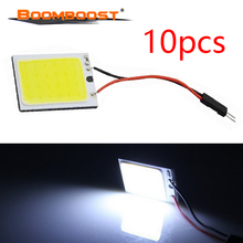 new coming 10pcs White 3W COB Chip LED 24 led smd Car Interior Light T10 Festoon Dome Adapter 12V Car LED Panel light 2024 - buy cheap