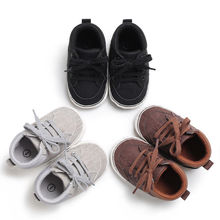 Новая весенне-осенняя повседневная обувь для маленьких мальчиков и девочек 0-18 месяцев; Однотонные кроссовки на шнуровке 2024 - купить недорого