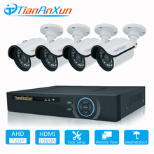 Tiananxun система видеонаблюдения 8CH CCTV комплект AHD камеры DVR комплект 720P домашний всепогодный ночное видение 2024 - купить недорого