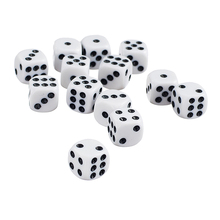 MagiDeal Multi-Sided Dice White 50pcs Six Sided Spot Dice Set D6 RPG D&D NEW Role Playing 12mm 2024 - buy cheap