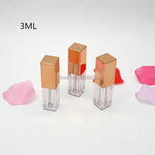 10/30/50pcs 3ml Square Empty Lip Gloss Tube Transparent Bottle Lip Balm Container With Rose Gold Lid DIY Plastic Cosmetic Bottle 2024 - buy cheap