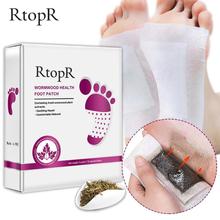1set RtopR Tradition Chinese Medicine Detox Foot Patch Wormwood Health Body Detox Improve Sleep Foot Care Patch 2024 - buy cheap