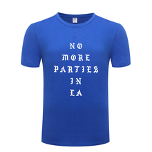 Новая креативная Мужская футболка No More Party in LA, новинка 2018, повседневная хлопковая Футболка с круглым вырезом и коротким рукавом 2024 - купить недорого