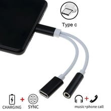 Мини-usb Type-C к 3,5 мм аудио адаптер для зарядки 3,5 мм разъем для наушников типа C папа к женскому с зарядным преобразователем для Xiaomi 2024 - купить недорого