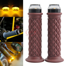 Manillar de manillar para motocicleta, mango duradero de color marrón de 7/8 pulgadas, apto para Bobber Cafe Racer Clubman, personalizado, Universal, nuevo 2024 - compra barato