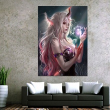 Decoração da casa lona sangue neve dragão jogo 1 peça anime sexy menina arte poster imprime imagem decoração da parede pintura por atacado 2024 - compre barato