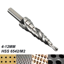 4-12MM HSS 6542/M2 Triangle Shank Spiral Groove Broca Metal Step Cone Drill Steel Core Saw Cutter Power Hand Tools 2024 - buy cheap