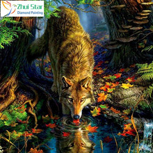 Full Square Drill Mosaic 5D DIY Diamond Painting Wolf Cross Stitch Diamond Embroidery Animals Decoration Home XY1 2024 - buy cheap