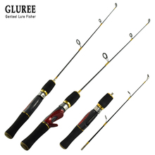 GLUREE FRP Vara De Pesca do Gelo do Inverno 2 Seção Fundição/Spinning Pesca Pólo Ultraleve Costura Enfrentar Peixe Acessórios 52 cm 66 cm 2024 - compre barato