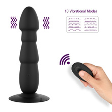 10 speeds Wireless Remote Charging Large Dildo Anal Plug Soft Prostate Massager Butt Plug Dildo Vibrator Sex Toys for Men Women 2024 - buy cheap