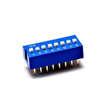 Comutador dip 100 de polegadas, comutador dip 8 p 2.54mm, 8 posições, 2 fileiras, 16 pinos e cor azul 2024 - compre barato