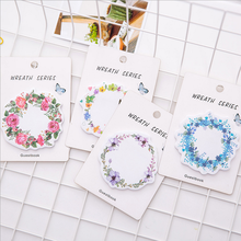 Ellen Brook 1 Piece New Kawaii Flower Wreath Sticky Notes Creative Post Notepad DIY Memo Pad Office Supplies School Stationery 2024 - buy cheap