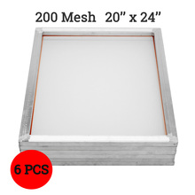 Pantalla de aluminio de malla 2019 T, marco de prensa de impresión, pantallas blancas, tamaño de 50x60cm, 200, 6 unidades/juego 2024 - compra barato