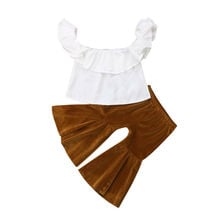 New Arrivels Newborn Toddler Baby Girl Sleeveless Tops Flare Long Pants Outfits Summer Clothes 2024 - buy cheap