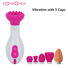 5PCS AV Vibrator Caps Wand Massager Sleeve Oral Tongue Vibrator Sex Toys for Women,Female Nipple Sucking Clitoral Stimulator 2024 - buy cheap