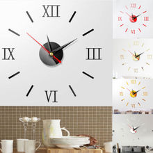 DIY 3D Mirror Surface Large Number Wall Clock Stickers Modern Home Decor Creative Roman Wall Clock Digital Clock 2024 - buy cheap