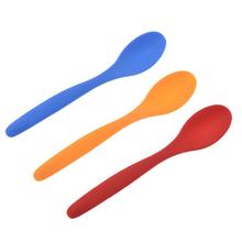 Colher de silicone flexível, resistente ao calor, espátula raspadora, sorvete, bolo, sobremesa para pá, ferramentas de cozinha, utensílio de cozinha 2024 - compre barato