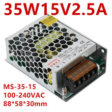 1pcs new solution 15V 2.5A 35w switching power supply 15V driver for LED strip AC 100-240v input to DC 15v 85*58*30mm MS-35-15 2024 - buy cheap