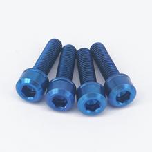 LOT 4 M5 x 20mm Blue TC4 GR5 Titanium Alloy Allen Hex Screw Column Cap Head Bolts For Bicycle 2024 - buy cheap