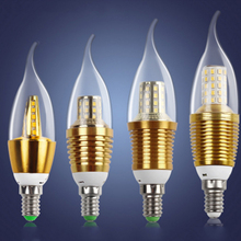 LED Bulb E14 E27 Energy Saving Lamp Aluminum Golden Light AC220V Led Lamp Cool Warm White LED Candle Bulb 5W 9W 12W 1PC 2024 - buy cheap