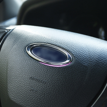 ALittleChange ABS хромированное украшение рулевого колеса, кольцо, отделка, наклейка для Ford Focus 2 3 4 Fiesta Mondeo Ecosport Kuga Everest 2024 - купить недорого