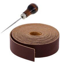 Tiras de cinta de couro de 10 m, ferramenta de perfuração com punho de madeira para fabricação de jóias de pulseira 2024 - compre barato