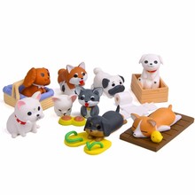 1pc Artificial Playing Dog Home Decor Miniature Fairy Garden Decoration Accessories Modern Figurine Cartoon Animal Model Statue 2024 - buy cheap