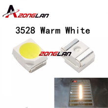 Wholesale Warm white POWER TOP 1210 3528 SMD SMT PLCC-2 Ultra Bright LED 500pcs 2024 - buy cheap