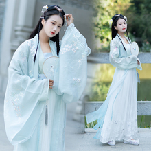 Disfraz chino antiguo, vestido de princesa de hada Hanfu de gasa, hermoso traje de danza tradicional Hanfu, actuación de Festival Folclórico 2024 - compra barato