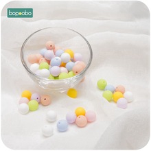 Bopoobo Silicone Beads 12mm 50PC Strengthening Tooth Training Silicone Teether DIY Starter Kits Silicone Beads For Necklace 2024 - buy cheap