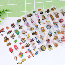 6Sheets/Pack Cute Dessert Stickers Lovely Paper Stickers Kawaii Stationery Stickers For Kids DIY Diary Scrapbooking Photo Ablums 2024 - buy cheap