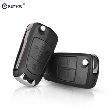 Keyyou carcaça de chave de carro dobrável, para vauxhall, opel, vectra antigo, astra, ômega, hu43, 2/3 botões 2024 - compre barato