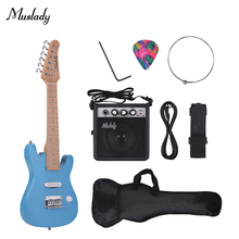 Muslady 28 Inch ST Electric Guitar Kit Maple Neck with Amplifier Guitar Bag Strap Pick String Audio Cable Right-Handed Style 2024 - buy cheap