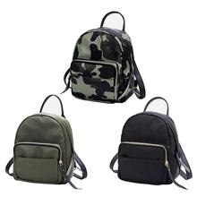 Mini mochila de tela de nailon para mujer, bolso de viaje informal, con correa de hombro extraíble, resistente al agua, color verde militar 2024 - compra barato