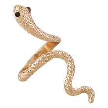 Женское регулируемое кольцо-змея в стиле панк-рок, готическое Ювелирное Украшение в стиле ретро 2024 - купить недорого