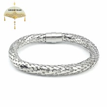 Bracelet Snakeskin Metal 316l Stainless Steel Silver color Custom Men's and Women's Jewelry do not Scratch Hand Simple 2024 - buy cheap