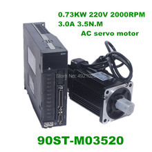 90ST-M03520 220V 730W AC Servo motor 3.5N.M. 2000RPM 0.73KW Single-Phase servomotor ac drive permanent magnet Matched Driver 2024 - buy cheap